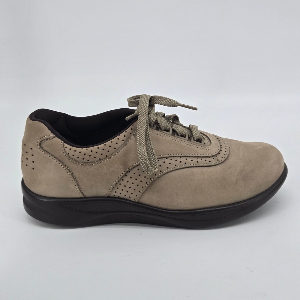 SAS Walk Easy Taupe Gray Nubuck Orthopedic Comfort Walking Shoe 8 W Wide - Picture 8 of 13